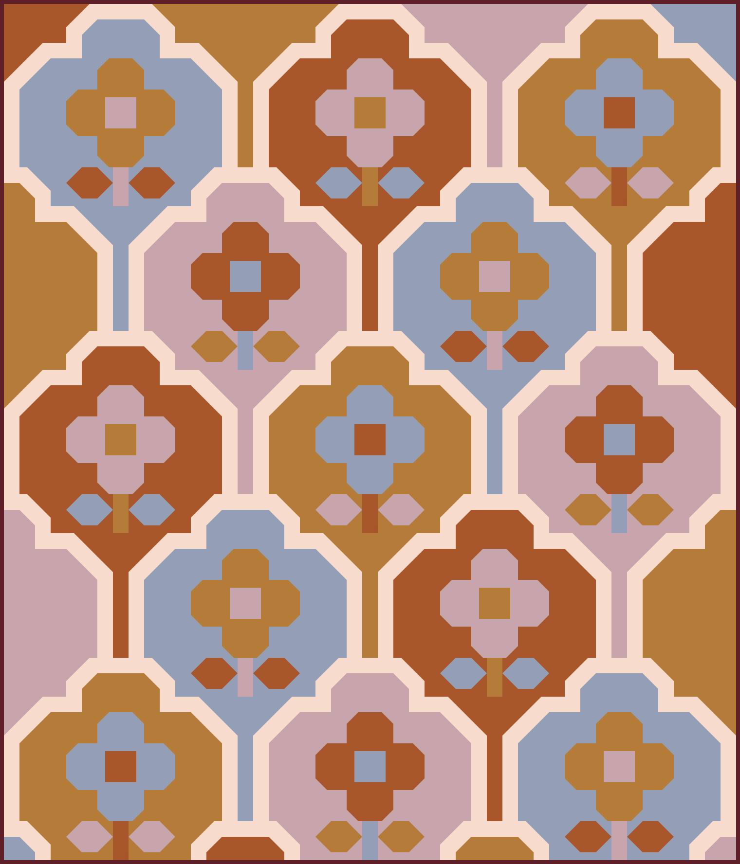 quiltkit | pen and paper patterns | wallflower | small throw - floydthefox