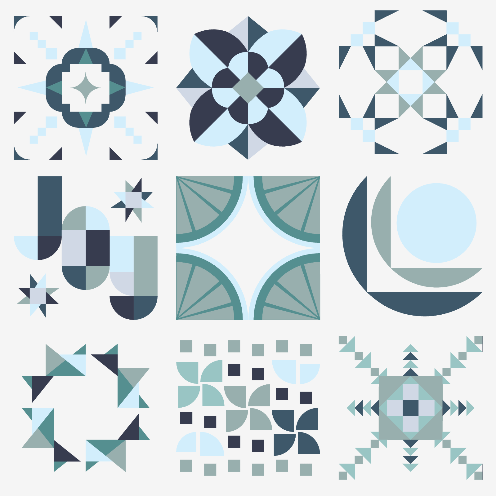 quiltkit | solstice sampler 2025 | northern calm - floydthefox