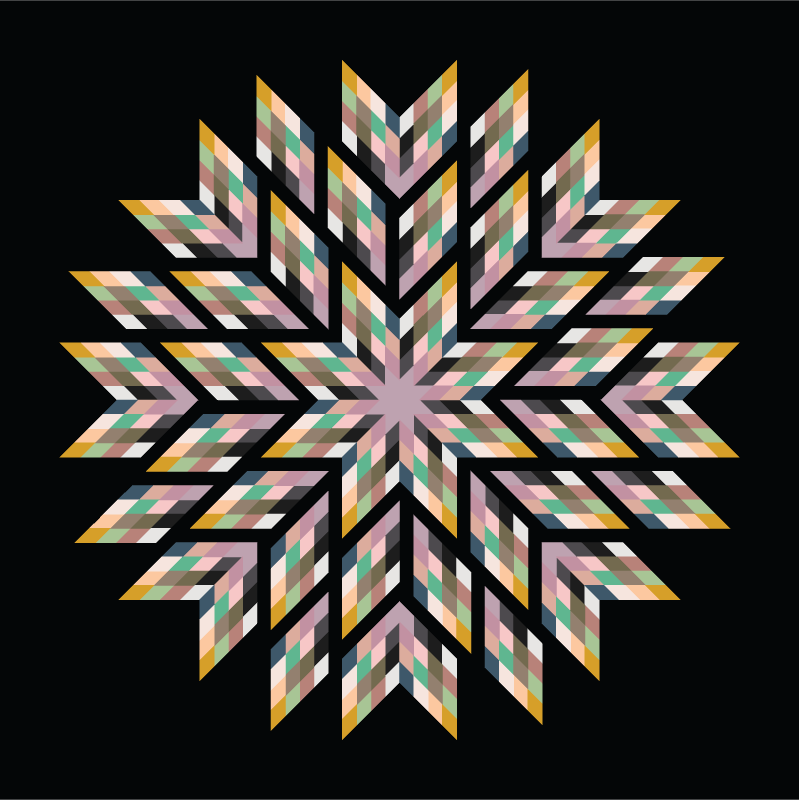 quiltkit | taralee quiltery | cosmic feathers - floydthefox