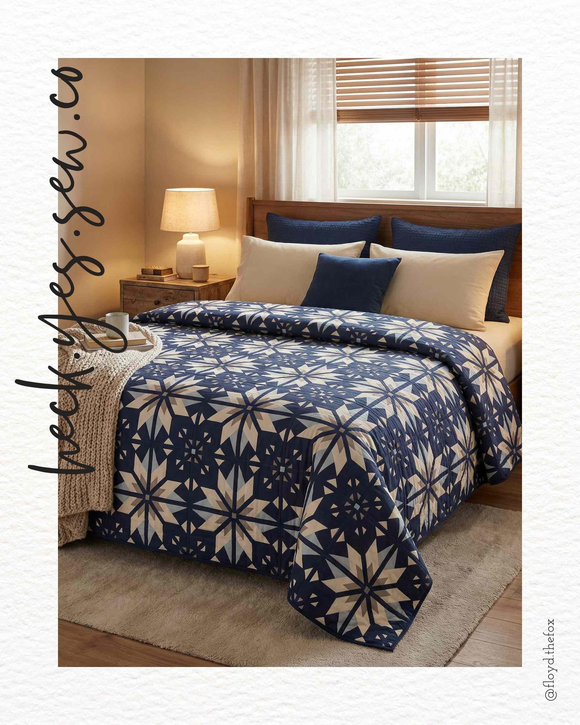 quiltkit | heck.yes.sew.co | sweet creek | queen night sea