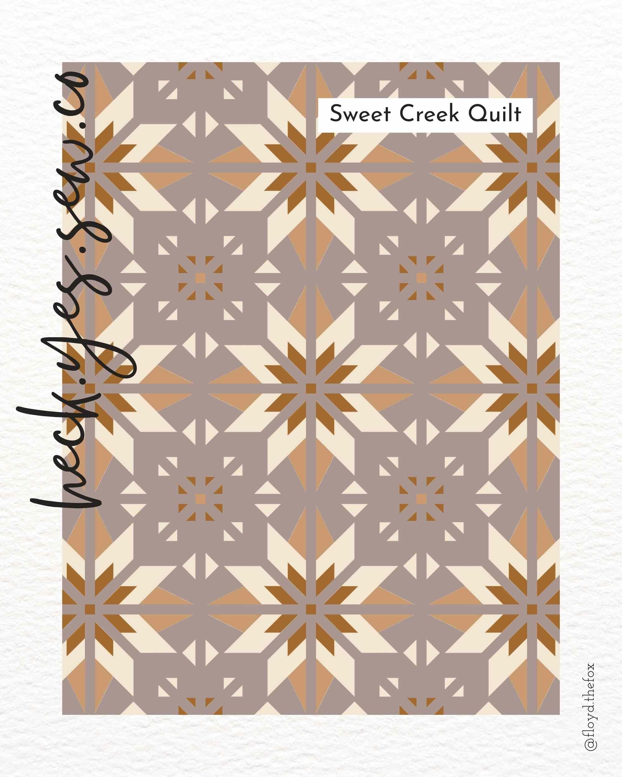 quiltkit | heck.yes.co | sweet creek | throw cover