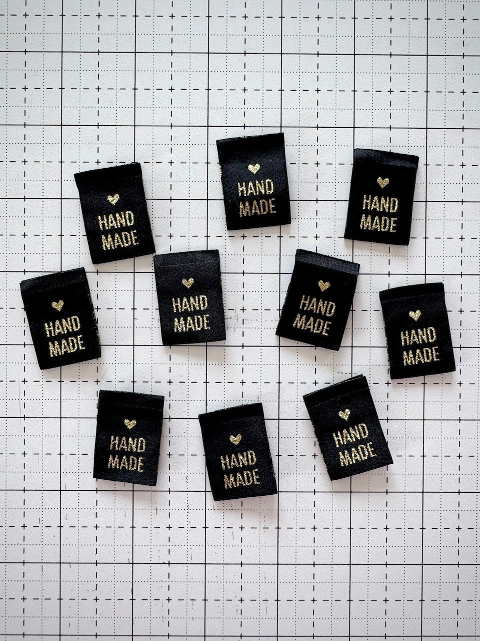 quiltwerke weblabel | special edition 2/2025 | label handmade schwarz/gold - floydthefox