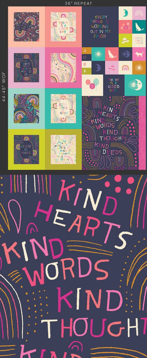 RESTSTÜCK art gallery fabrics | sunrise sunset | affirmations panel - floydthefox