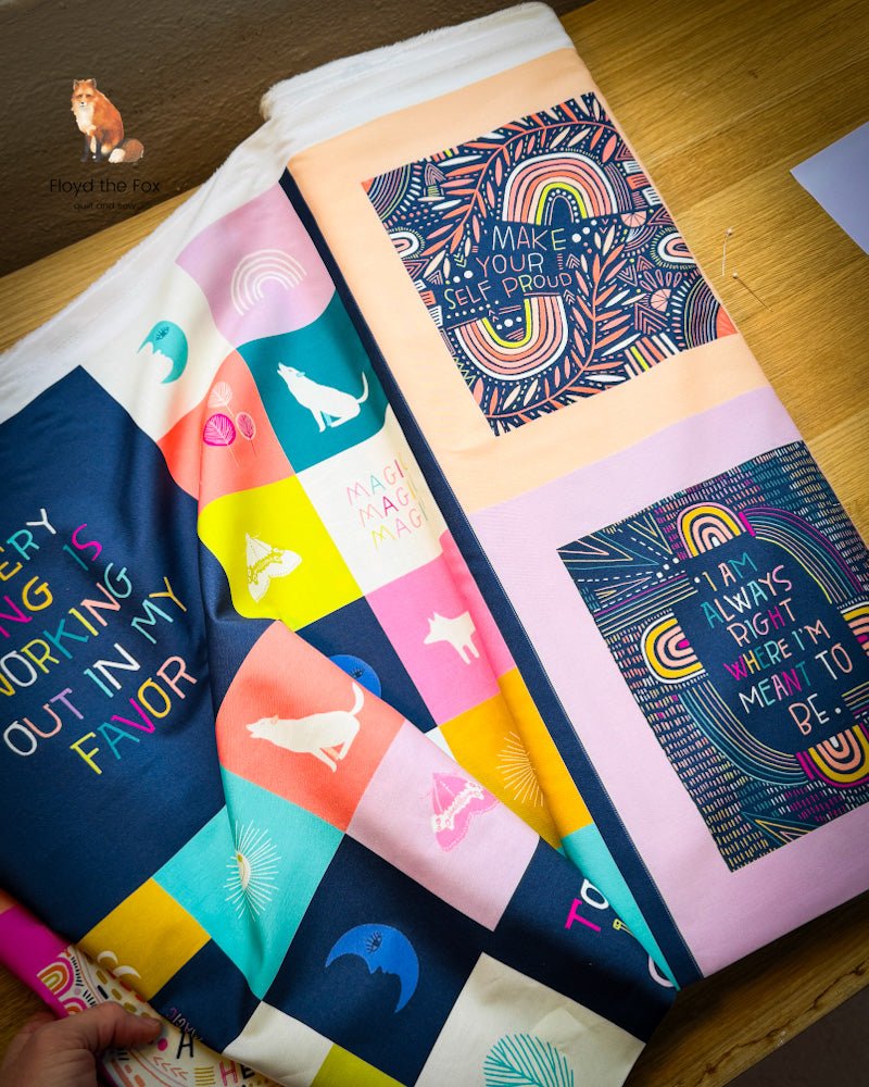 RESTSTÜCK art gallery fabrics | sunrise sunset | affirmations panel - floydthefox