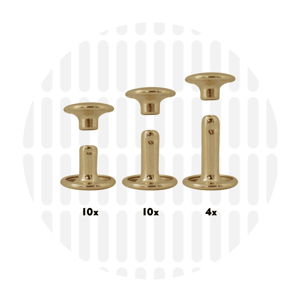 zipper zoo | einschlag-nieten set | 9mm - floydthefox