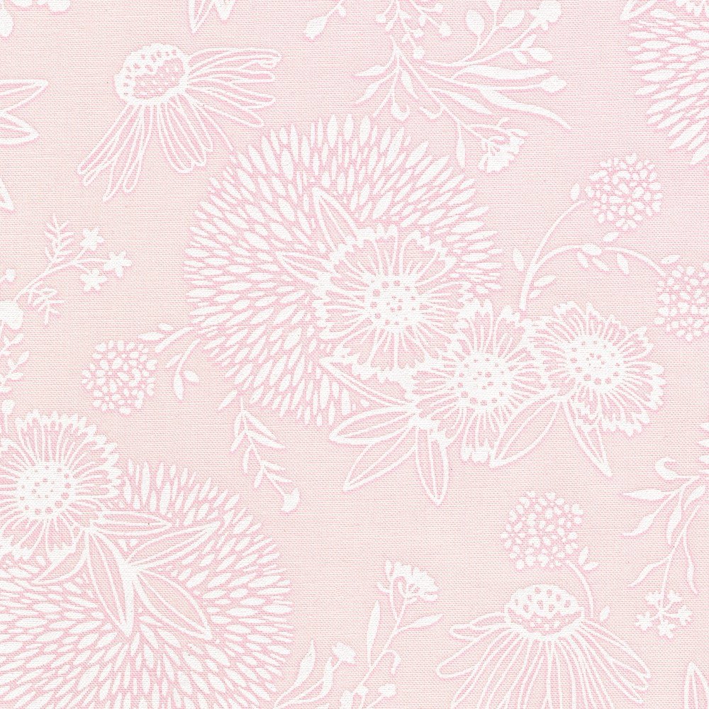 robert kaufman | alabaster hues | pearl pink wildflowers - floydthefox