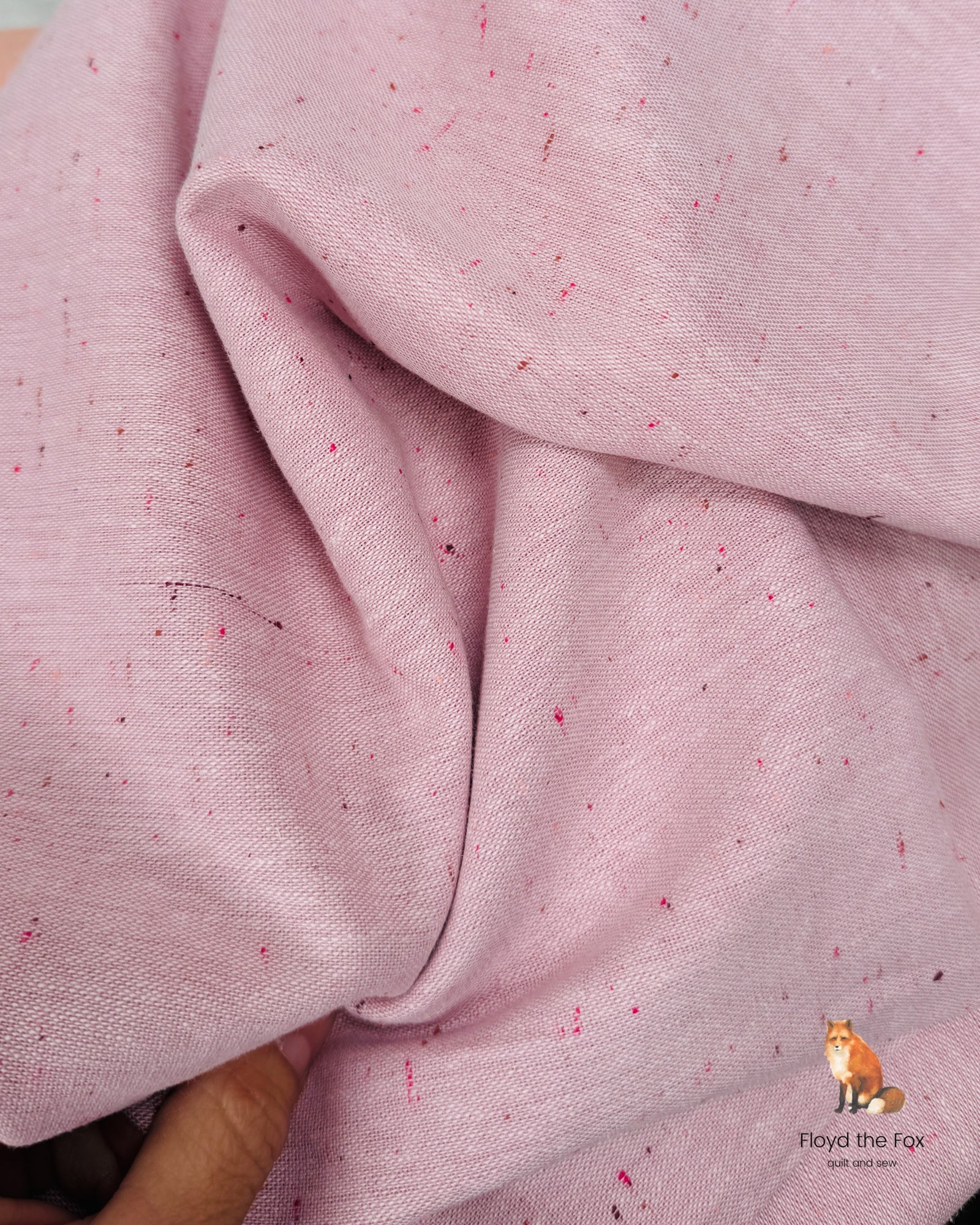robert kaufman | essex linen speckled | mauve - floydthefox