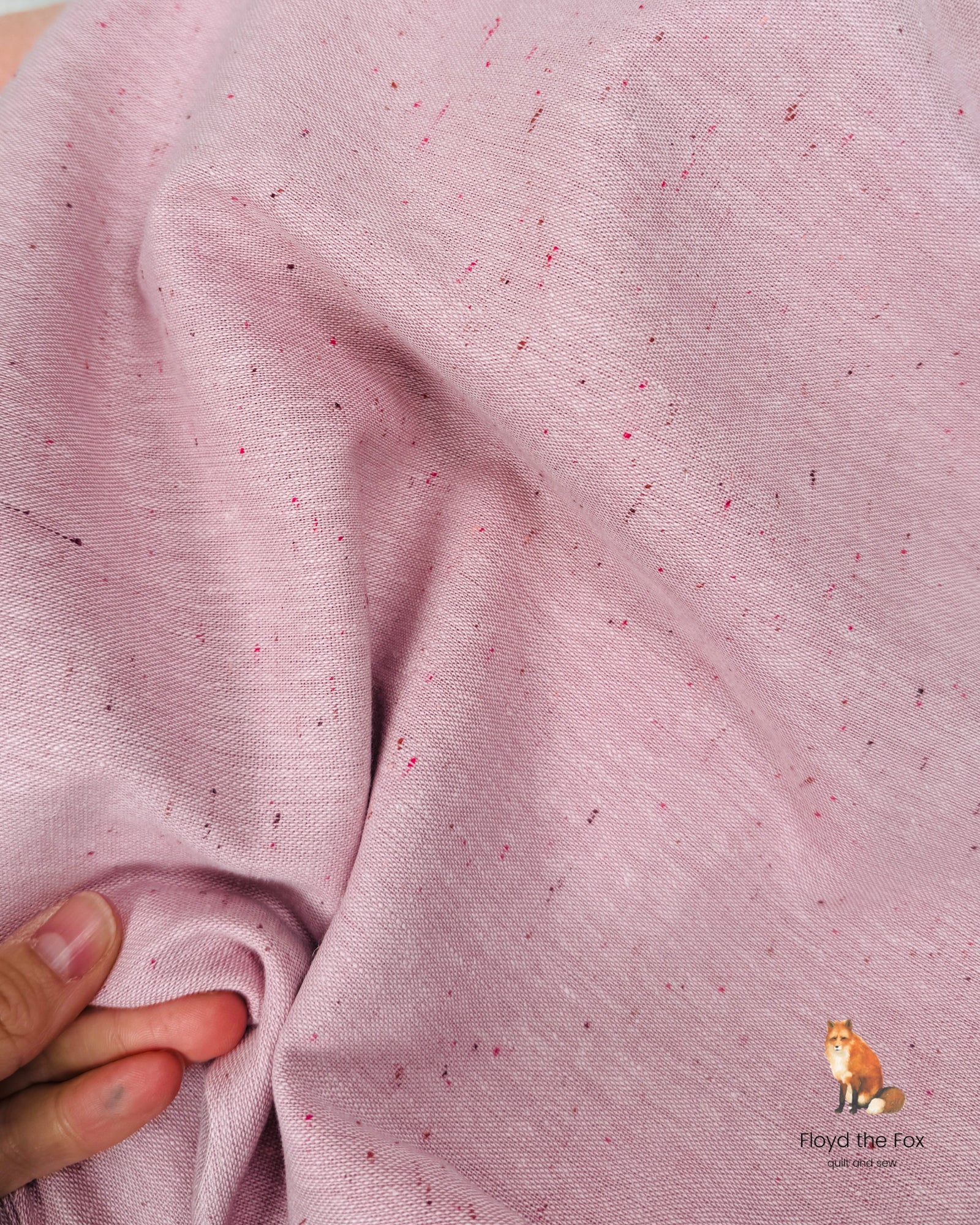 robert kaufman | essex linen speckled | mauve - floydthefox
