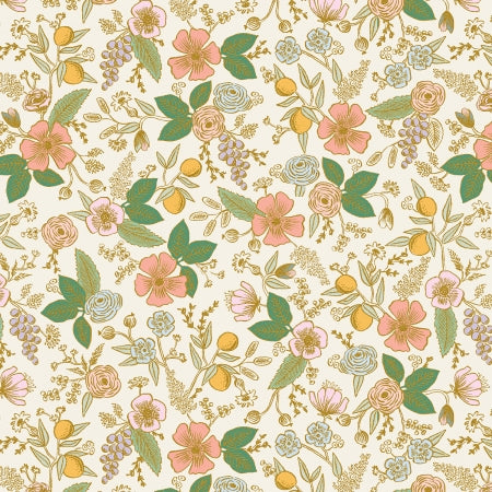 cotton+steel | rifle paper co | orchard | colette cream metallic - floydthefox