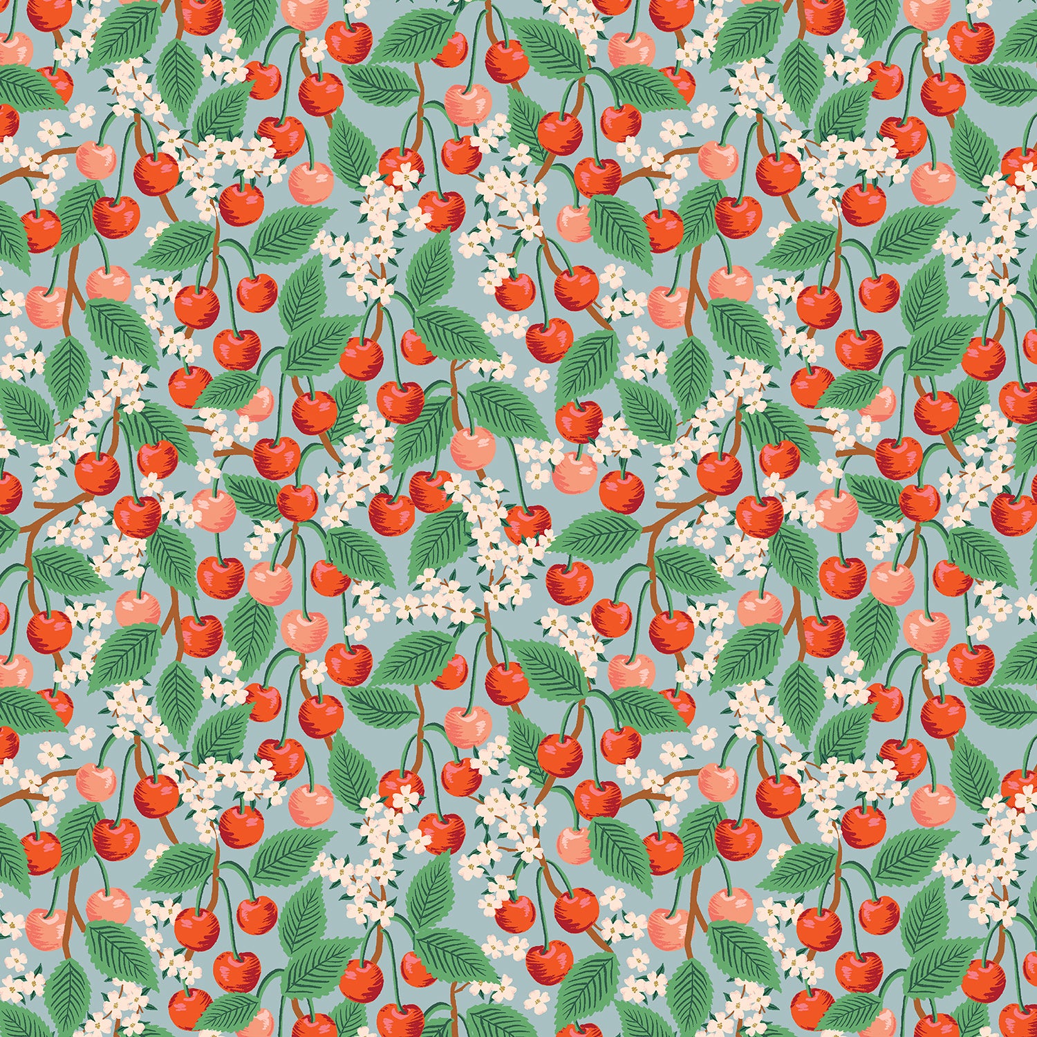 cotton+steel | rifle paper co | orchard | cherry blossom light blue - floydthefox