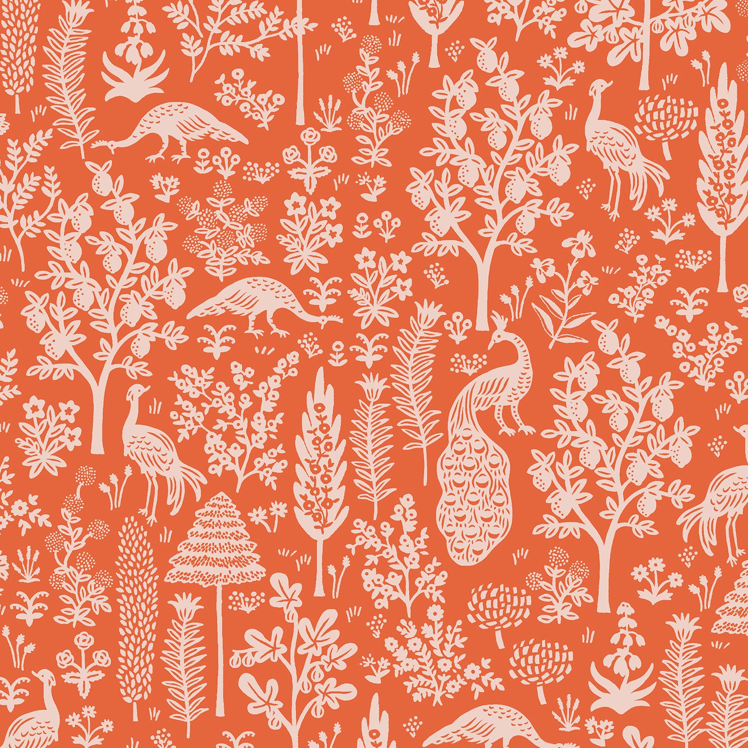 rifle paper | camont | menagerie silhouette orange