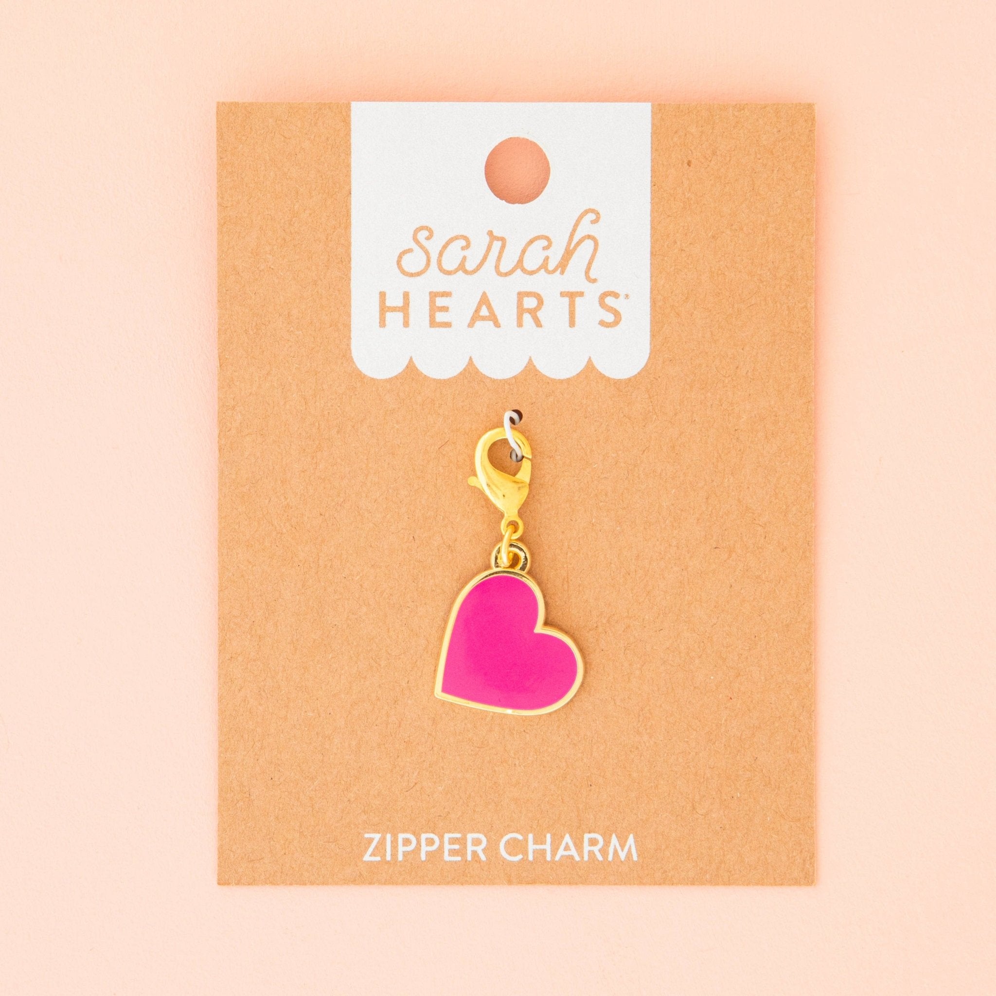 sarah hearts | zipper charm | pinkes herz - floydthefox