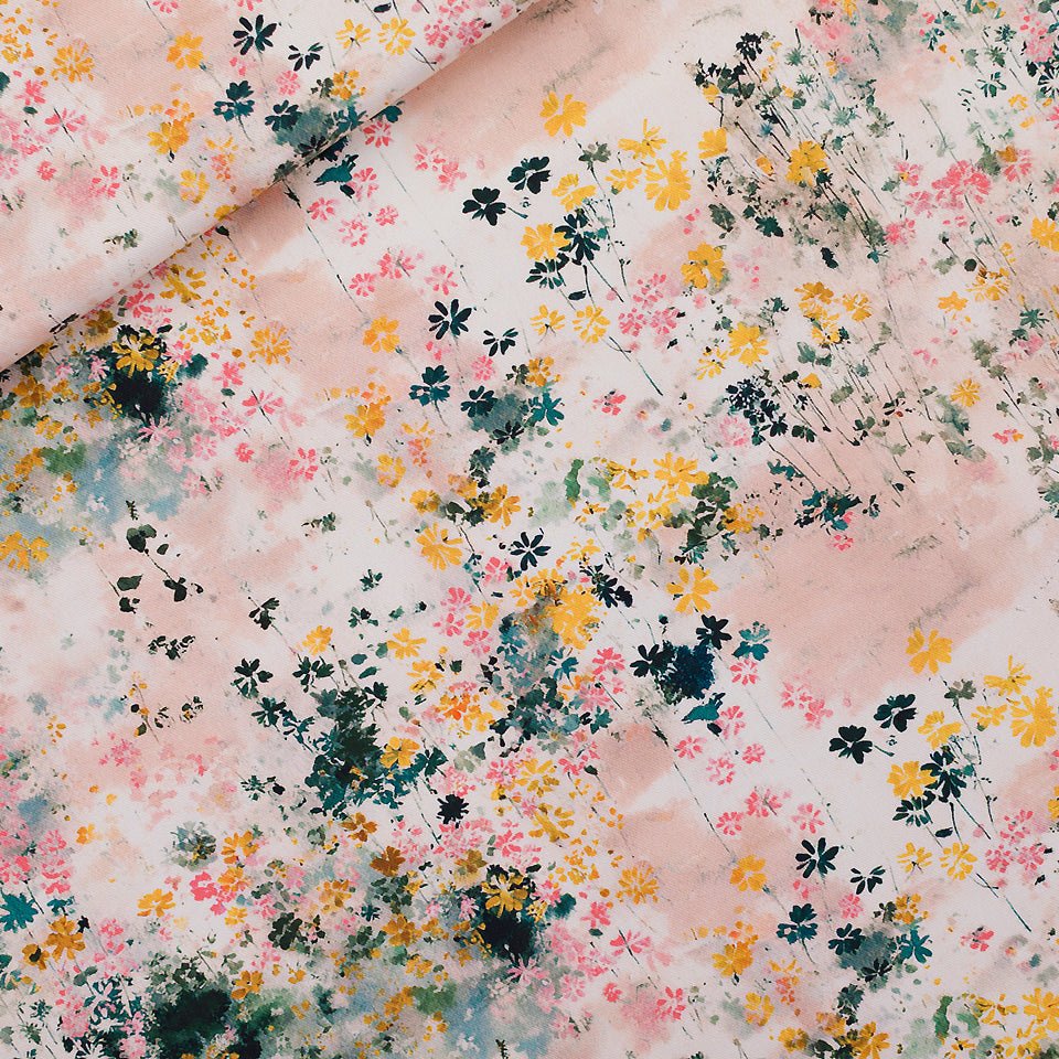 see you at six | cotton canvas gabardine twill - garden sky - floydthefox