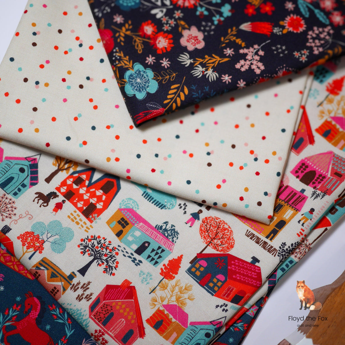 thread&ink | patchworkstoff | fine folk | little village - floydthefox