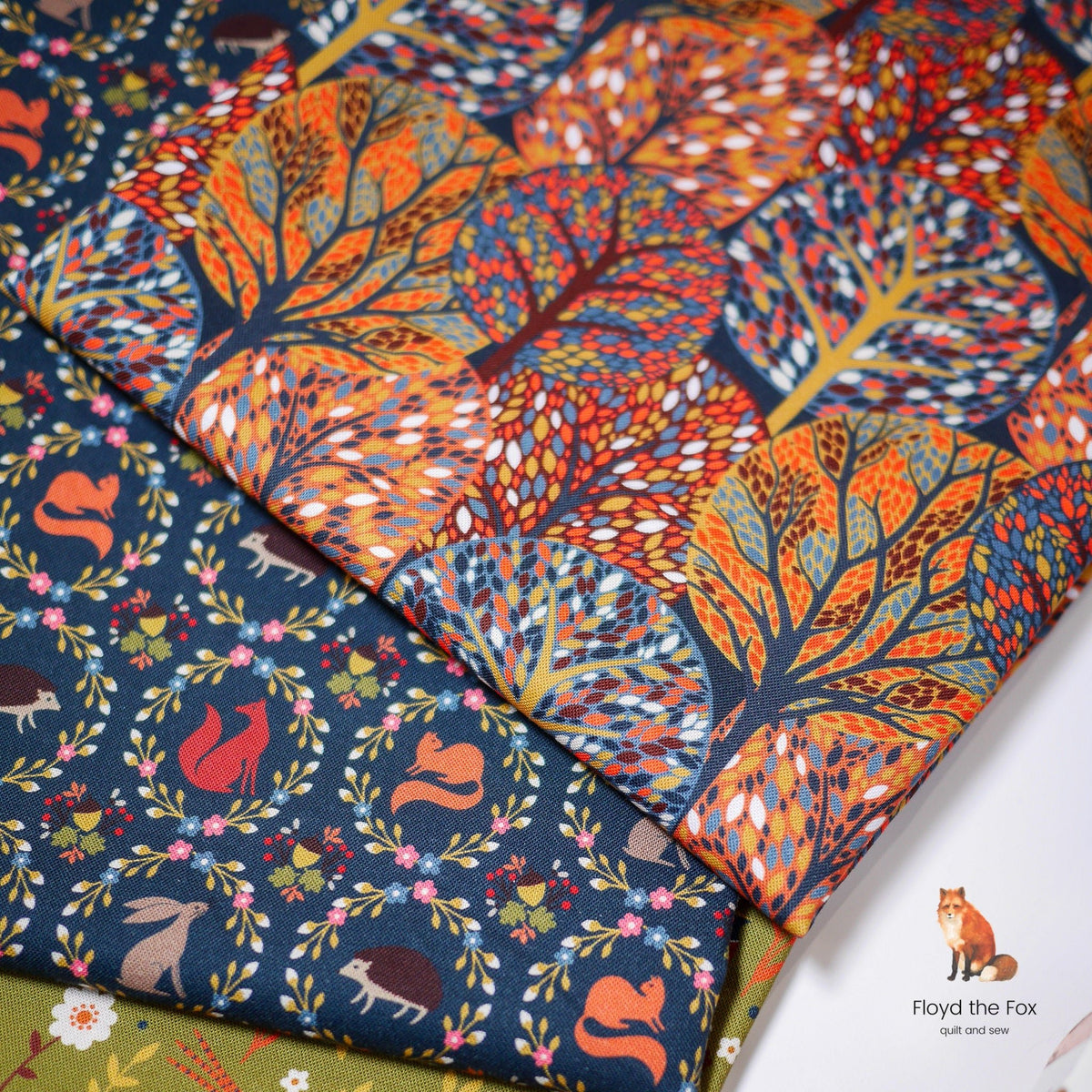 thread&ink | patchworkstoff | new forest | golden canopy - floydthefox