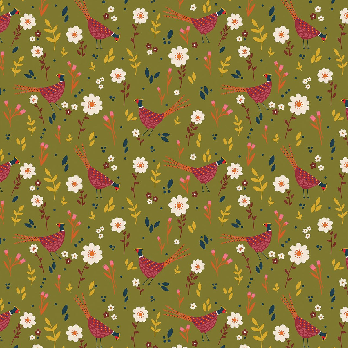 thread&ink | patchworkstoff | new forest | pheasant grove - floydthefox
