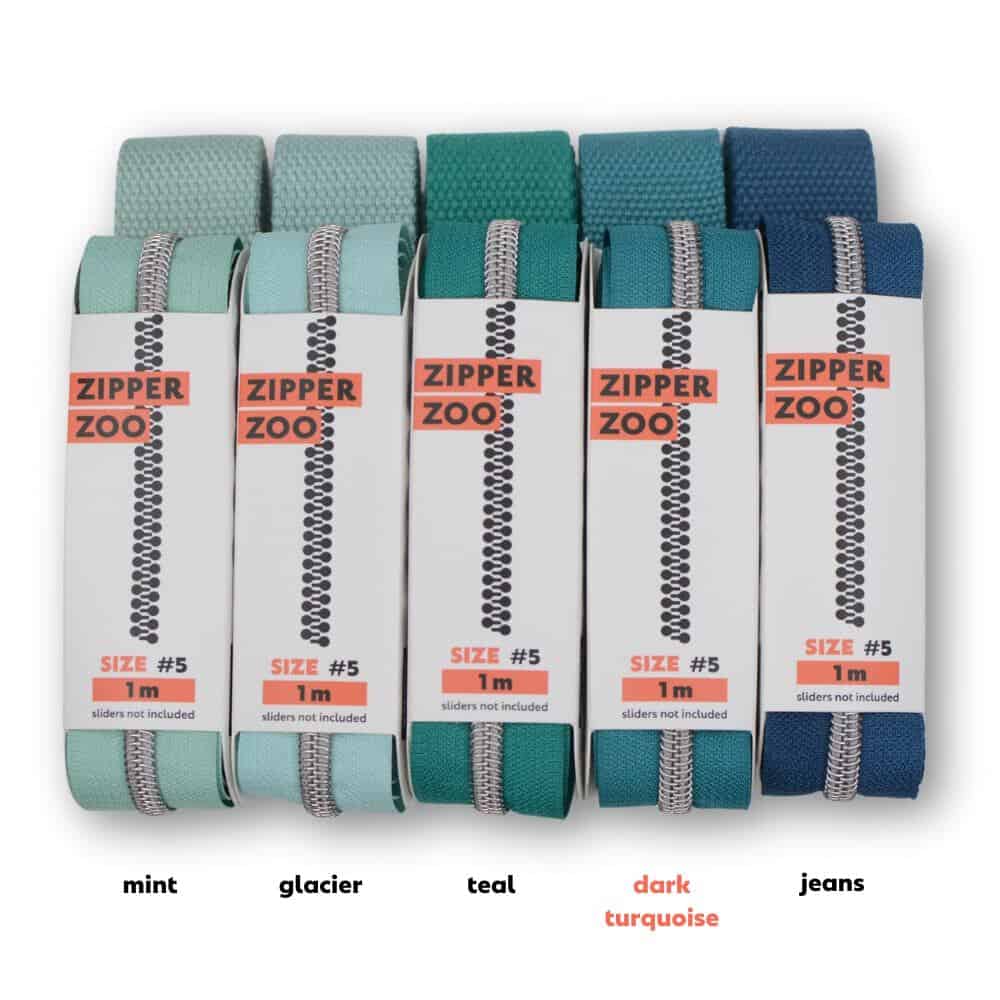 zipper zoo | gurtband | dark turquoise - floydthefox