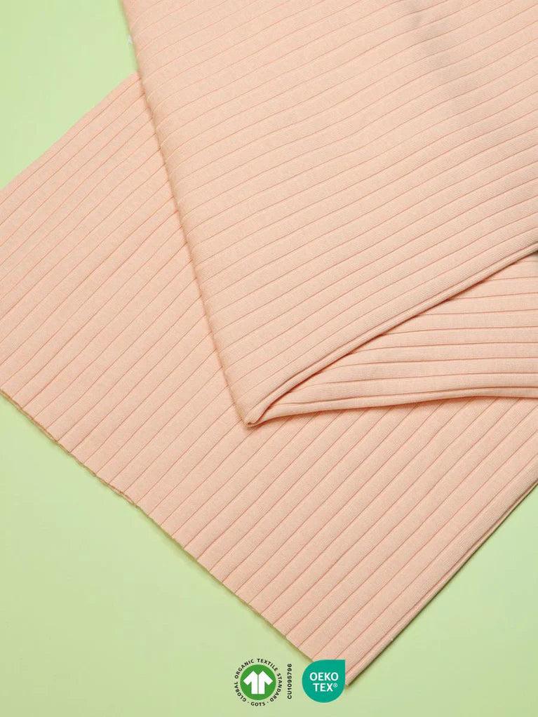 mind the maker | organic wide derby rib | peach