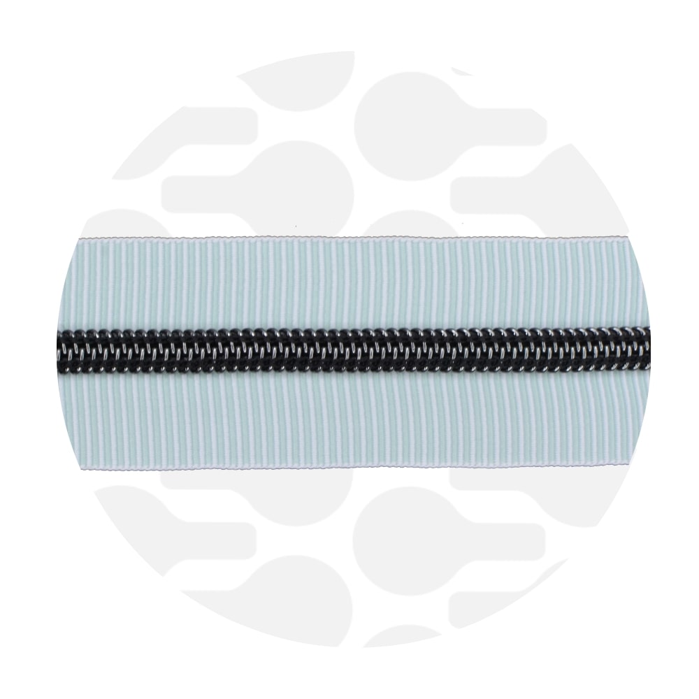 zipper zoo | endlos-reißverschluss | striped minty - floydthefox