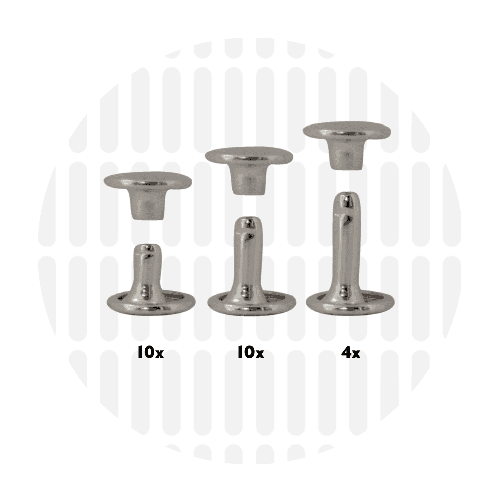 zipper zoo | einschlag - nieten set | 9mm - floydthefox