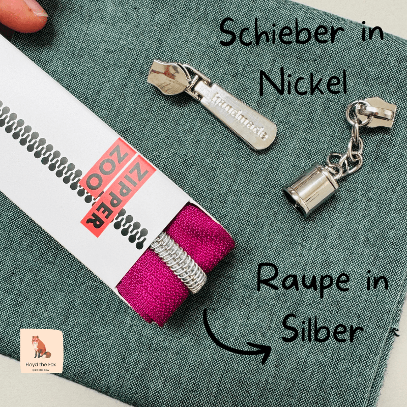 zipper zoo | endlos - reißverschluss | foggy blue - floydthefox