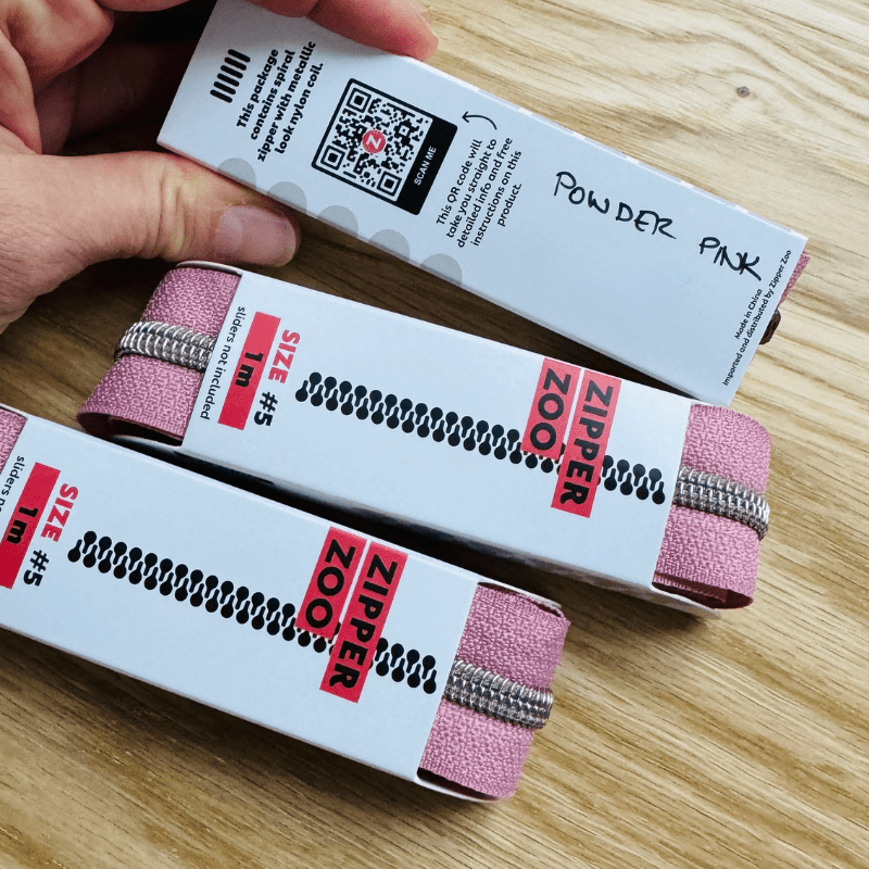 zipper zoo | endlos - reißverschluss | powder pink - floydthefox