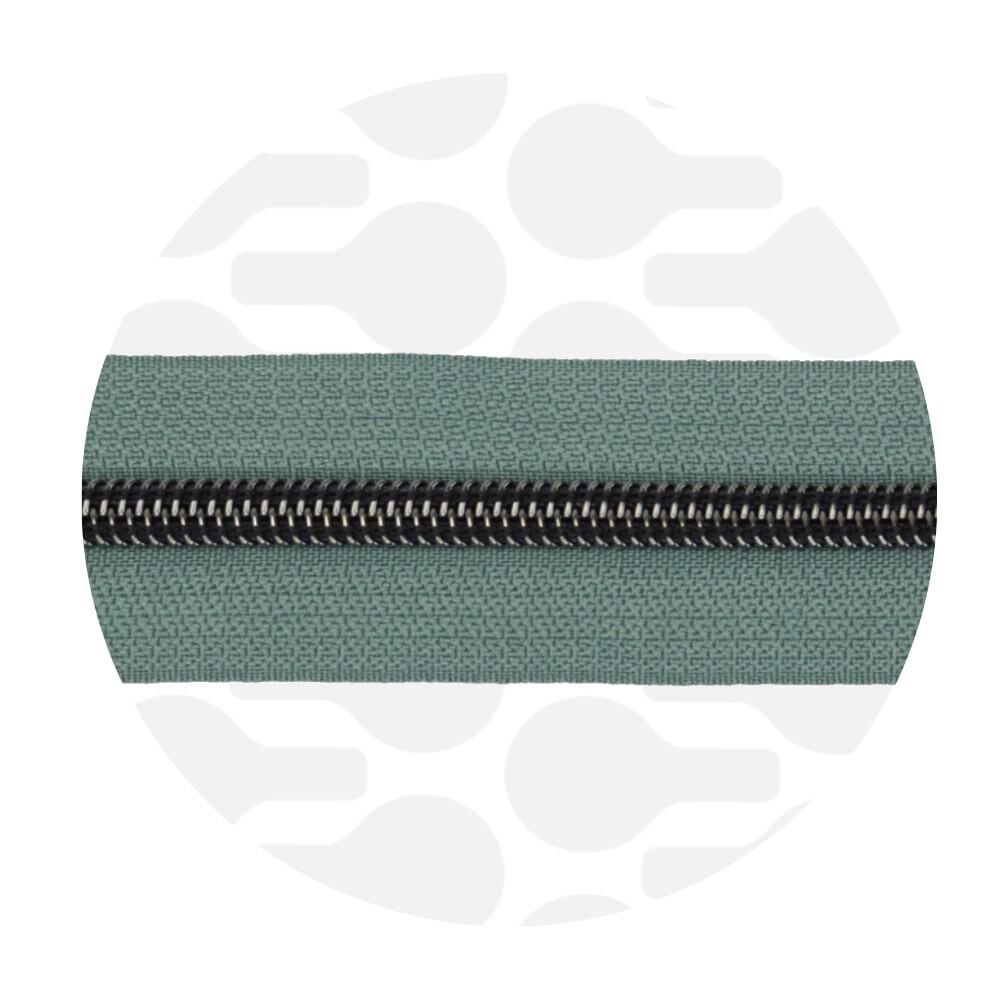 zipper zoo | endlos - reißverschluss | smokey green - floydthefox