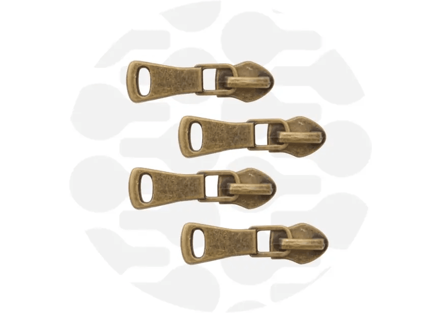 zipper zoo | schieber | messing antik - floydthefox