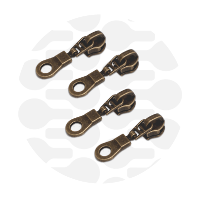 zipper zoo | schieber | messing antik - floydthefox