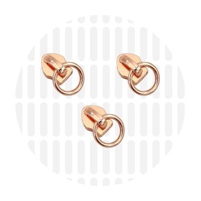 zipper zoo | schieber | rosé gold - floydthefox