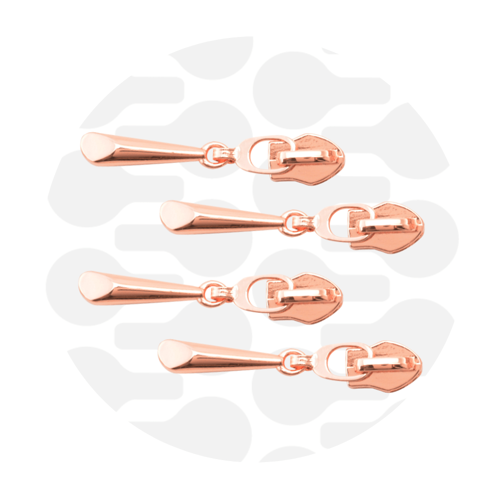 zipper zoo | schieber | rosé gold - floydthefox