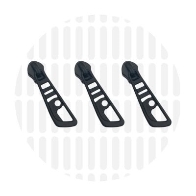 zipper zoo | schieber | schwarz - floydthefox