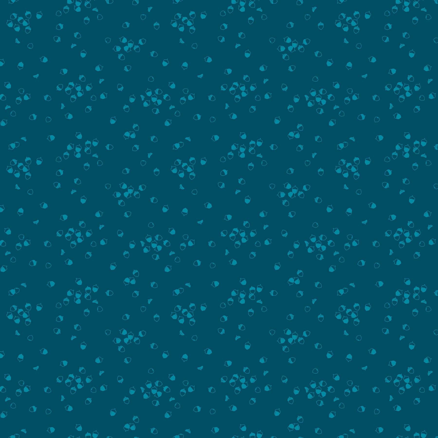 figo fabrics | lucky charms | acorns deep teal - floydthefox