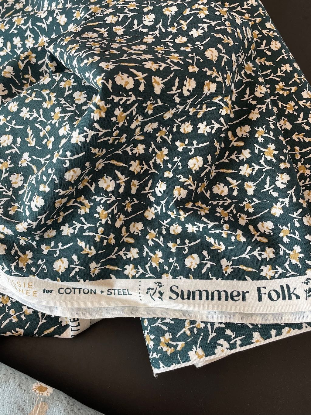 cotton+steel | summer folk | little-florets-evening-blue - floydthefox