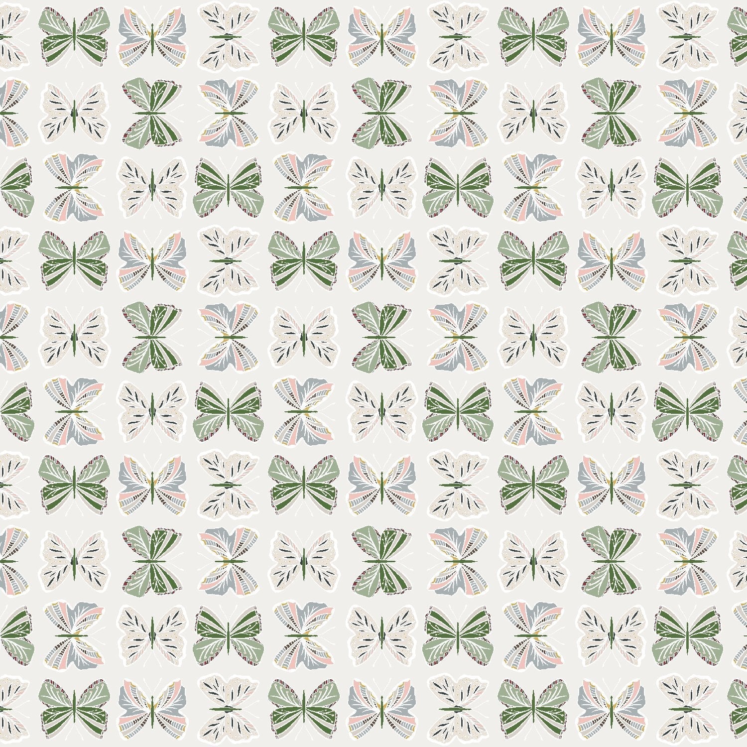 cotton+steel | i'll watch you fly | winged soft pearl - floydthefox