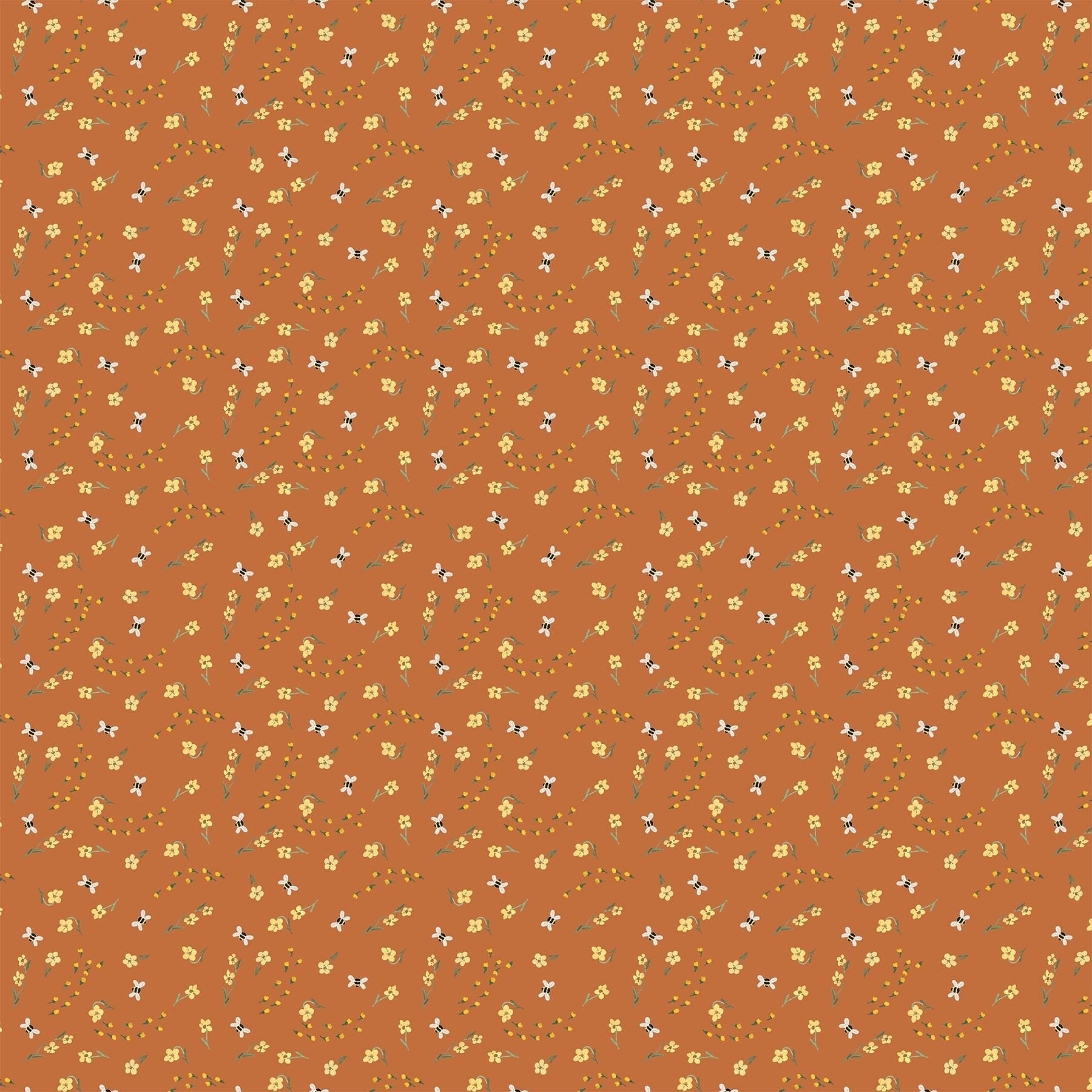 figo fabrics | eden | bees gold - floydthefox