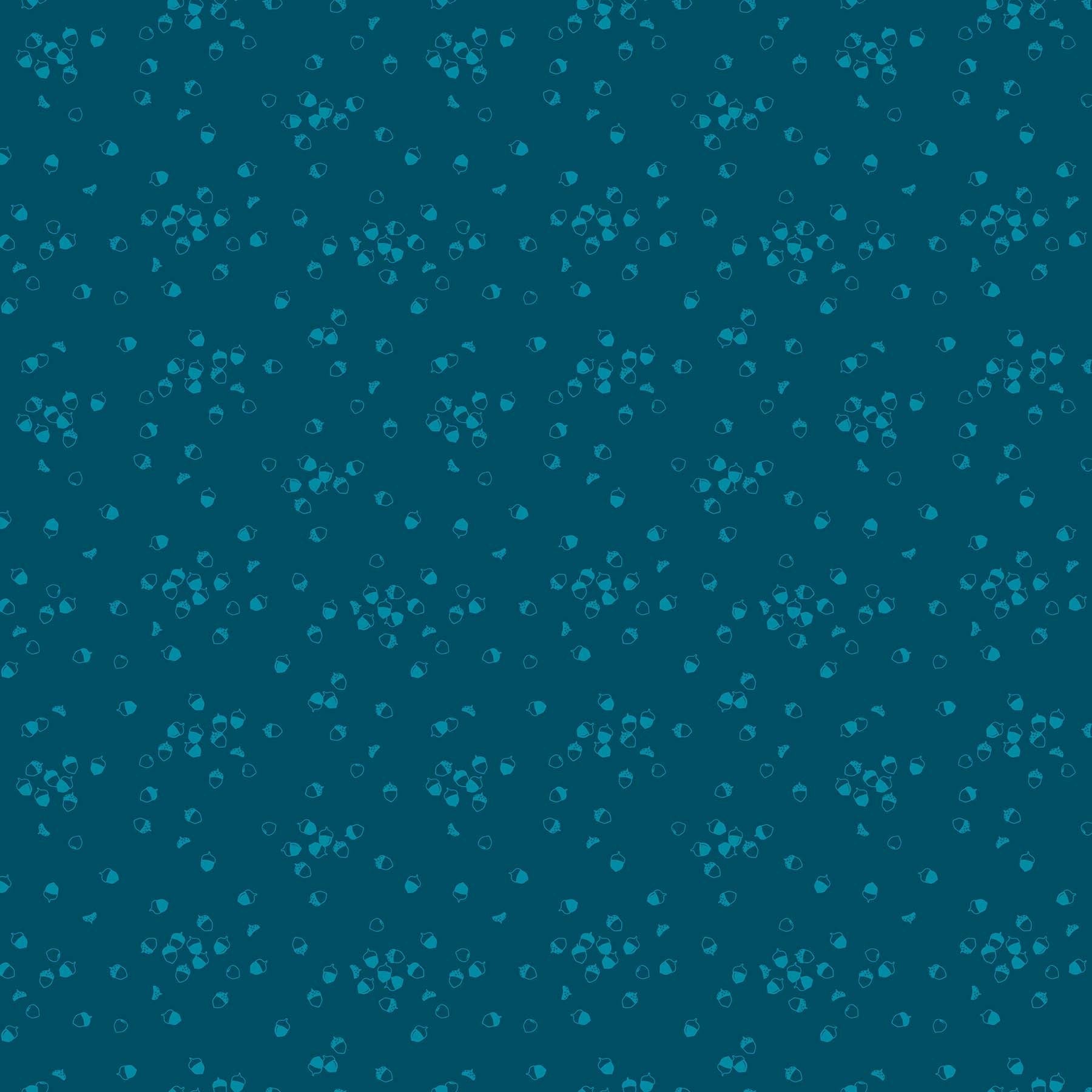 figo fabrics | lucky charms | acorns deep teal - floydthefox