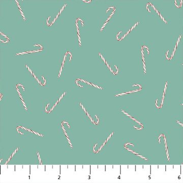 figo fabrics | noel | candycanes mint - floydthefox