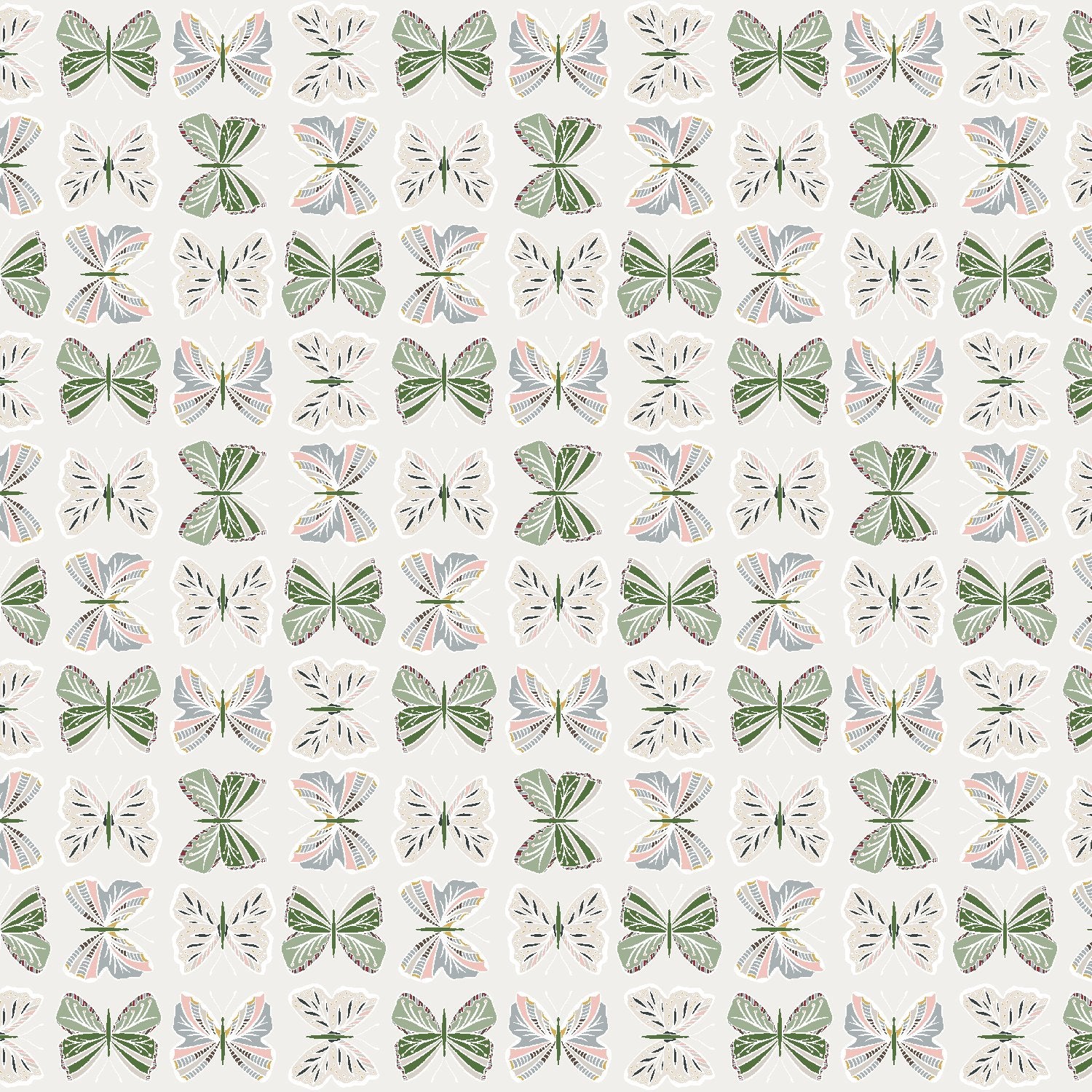 cotton+steel | i'll watch you fly | winged soft pearl - floydthefox