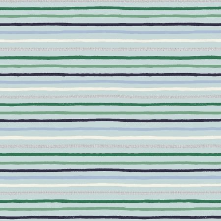 cotton+steel | rifle paper | holiday classic | festive stripe mint metallic - floydthefox