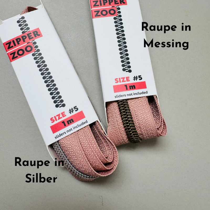 zipper zoo | endlos-reißverschluss | dusty peach