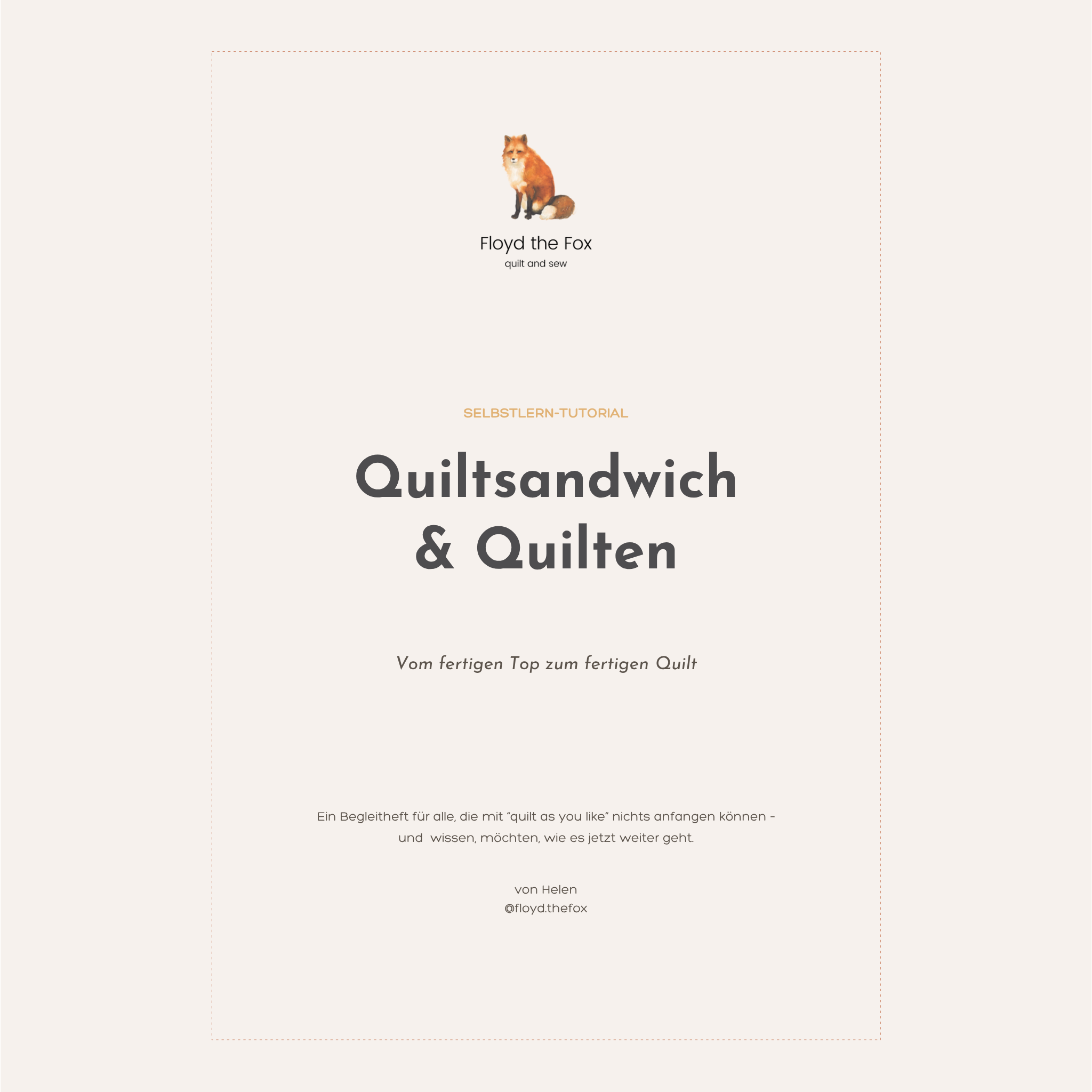 e-book | quiltsandwich herstellen | selbstlern-tutorial für quiltanfänger:innen