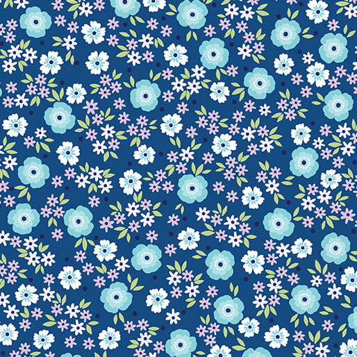 benartex | seaside garden | beachcomber cobalt