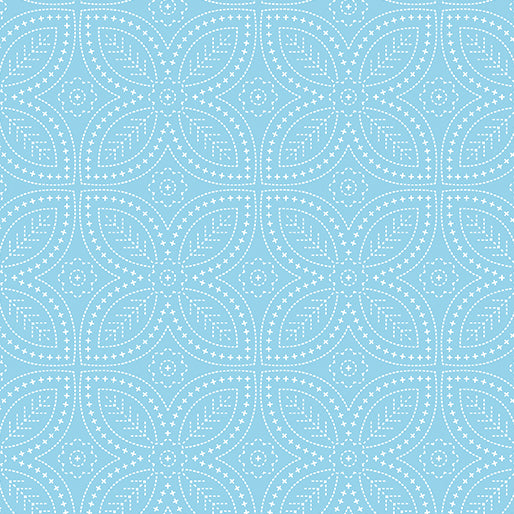 benartex | patchwork fabric | seaside garden | foliage aquamarine