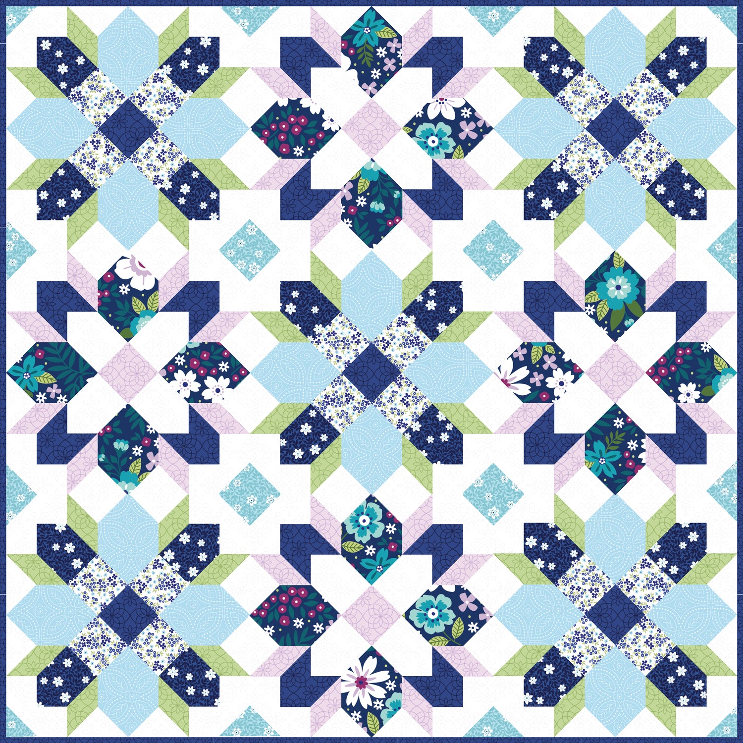 benartex | seaside garden | beachcomber cobalt