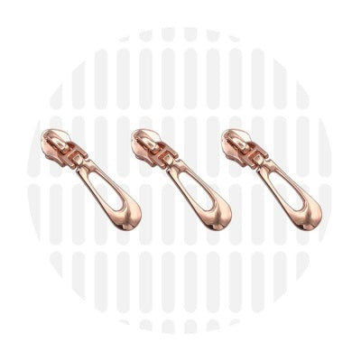 zipper zoo | slider | rose gold