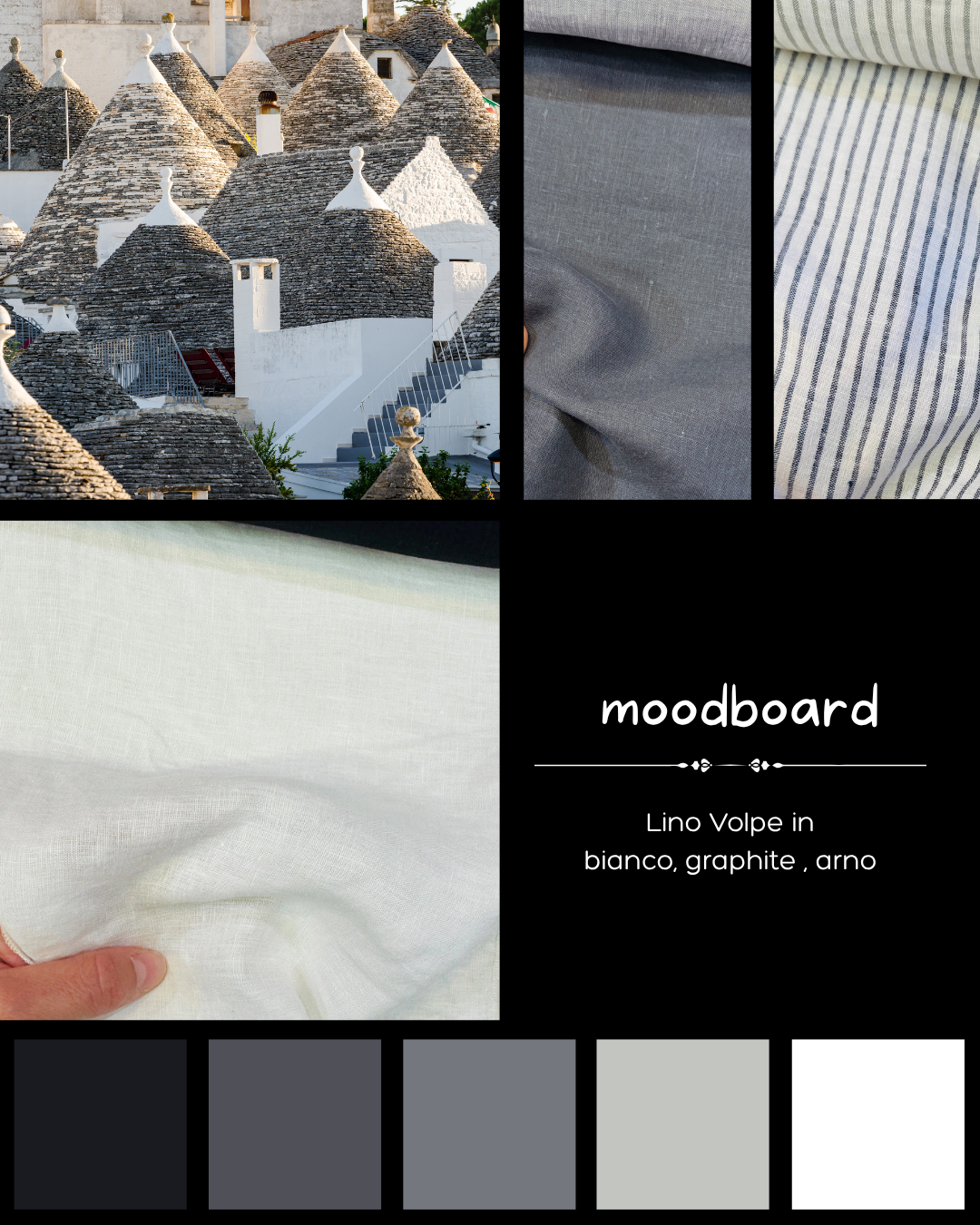 lino volpe | stone-washed len z Apulii | extra-szeroki | grisaglia
