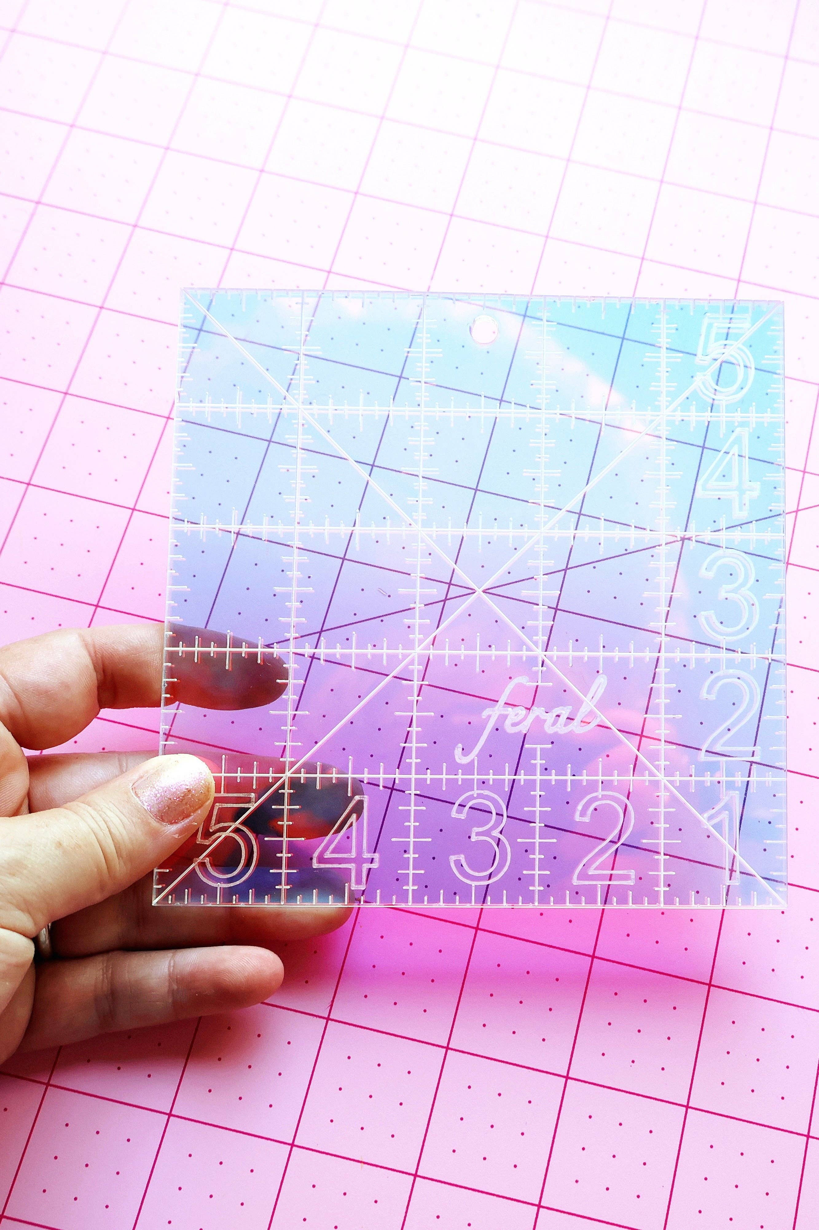 quiltlineal | feral notions | charm square ruler