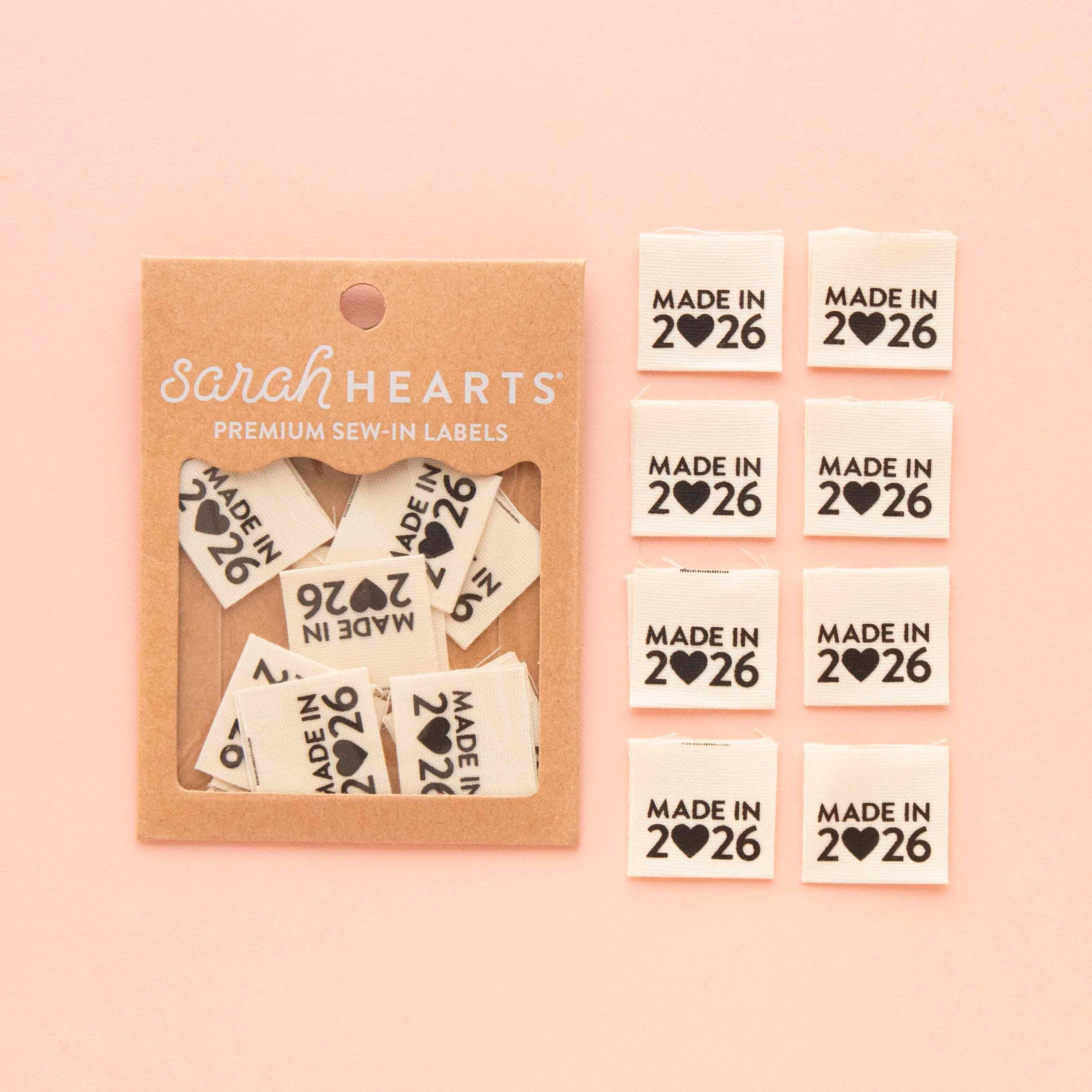 sarah hearts | weblabel | made in 2026 - organic cotton