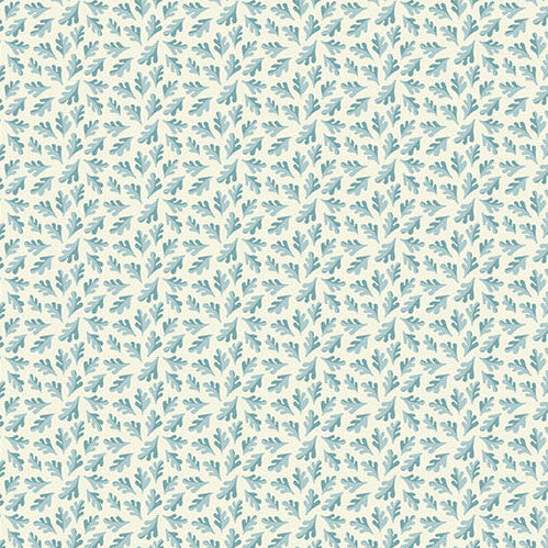 andover | patchworkstoff | oakleigh | leaves cloud blue